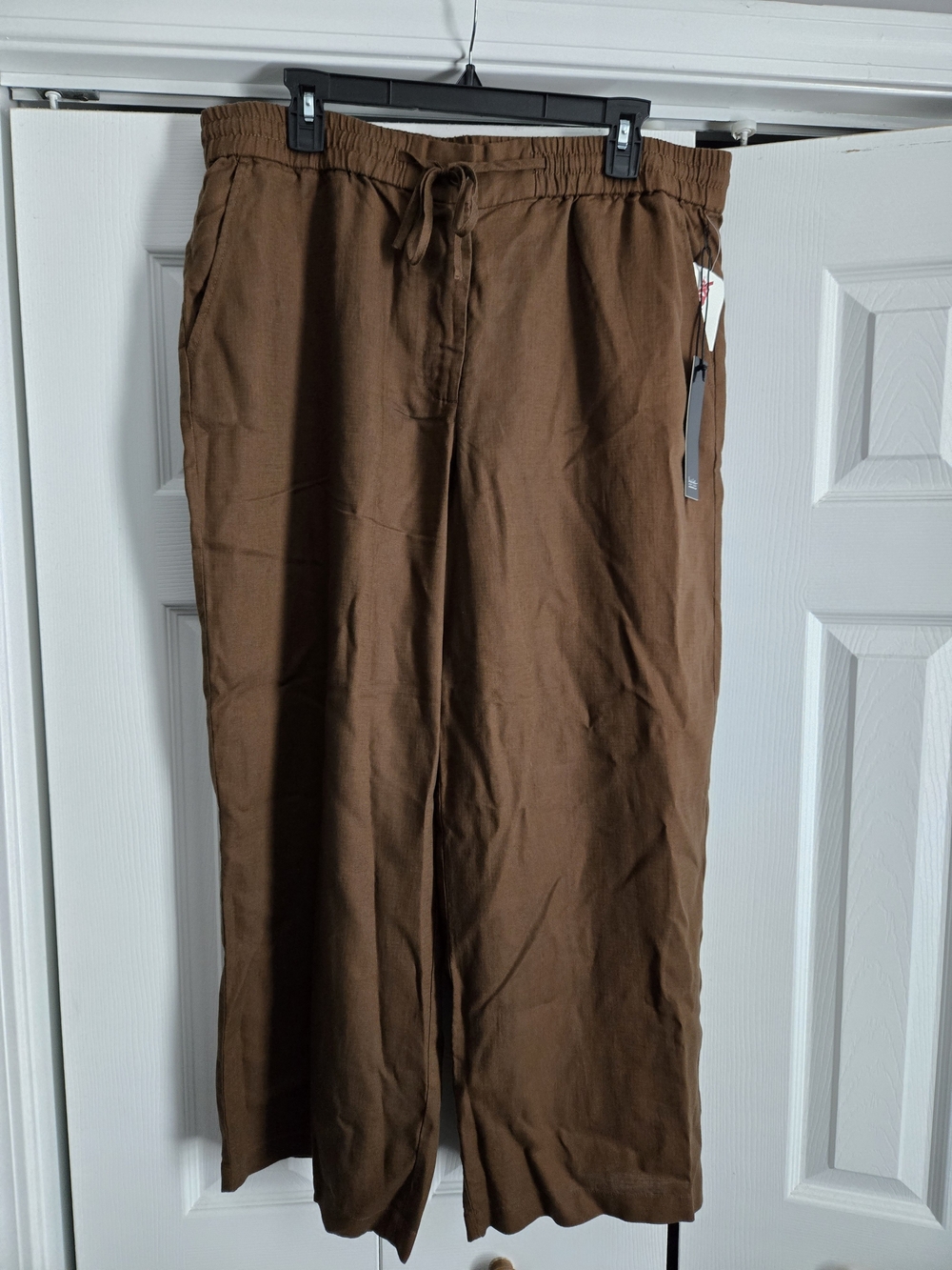 NWT Womens  Brown Drawstring Casual Pants